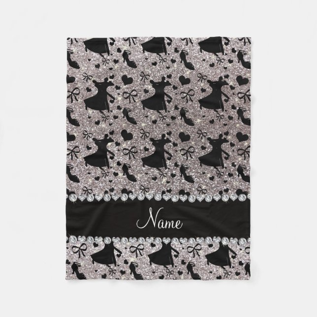 Manta Polar Nombre personalizado bailes de salón de baile plat (Anverso)