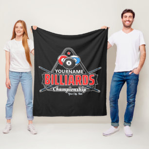 Manta Polar NOMBRE Personalizado Billiards 8 Ball Pool Cue Rac