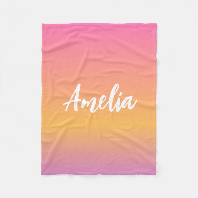 Manta Polar Nombre personalizado Blanket Amelia Chicas Niños O (Anverso)
