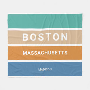 Manta Polar Nombre personalizado Boston Massachusetts / TU TEX