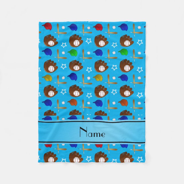 Manta Polar Nombre personalizado cielo azul béisbol gorras de  (Anverso)