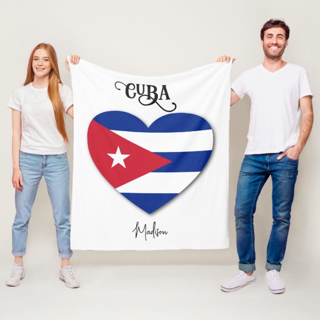 Manta Polar Nombre personalizado Cuba Amor (In situ)