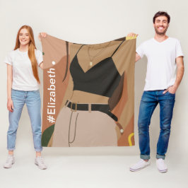 Manta Polar Nombre personalizado cumpleaños mujer linda de col