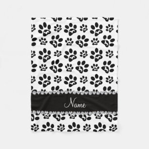 Manta Polar Nombre personalizado dachshunds blanco patas de pe