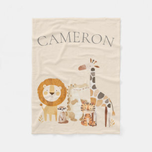 Manta Polar Nombre personalizado de animales de zoológico para