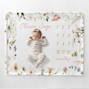 Manta Polar Nombre personalizado de Chica en blanco de hito Wi
