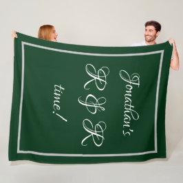 Manta Polar Nombre personalizado de Guay Forest Green "Tiempo