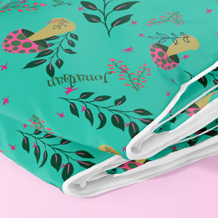 Manta Polar Nombre personalizado de hongos, vegetación y patró