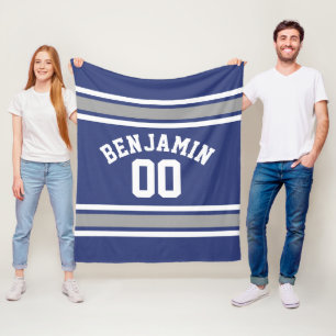 Manta Polar Nombre personalizado de Jersey para Deportes Azule