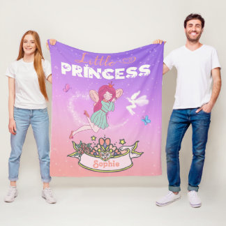 Manta Polar Nombre personalizado de la princesa de hadas de br