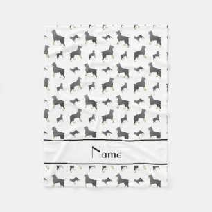 Manta Polar Nombre personalizado de los perros blancos Standar