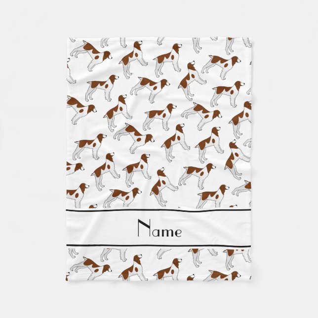 Manta Polar Nombre personalizado de los perros esnaniel de la  (Anverso)