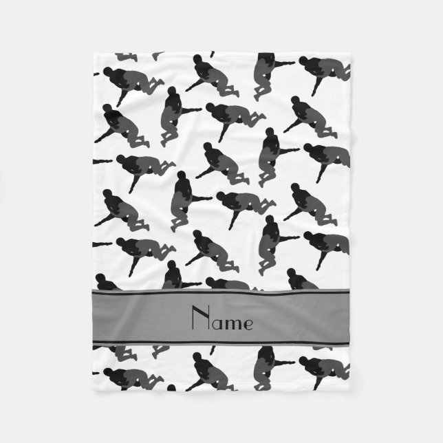 Manta Polar Nombre personalizado de lucha blanca (Anverso)