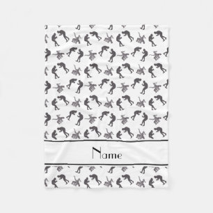 Manta Polar Nombre personalizado de luchadores blancos