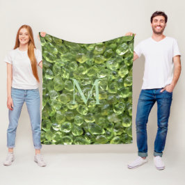 Manta Polar Nombre personalizado de monograma de guijarro de n