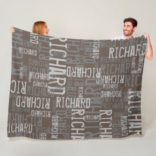 Manta Polar Nombre personalizado de Richard mecanografía moder