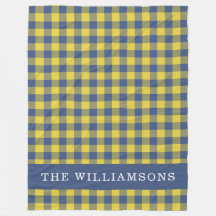 Nombre personalizado del azul amarillo dorado retr