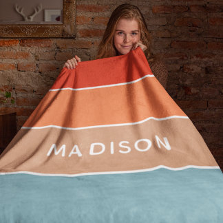 Manta Polar Nombre personalizado del bloque de colores de la T