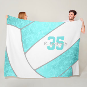 Manta Polar nombre personalizado del chica de voleibol blanco
