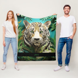 Manta Polar Nombre personalizado del leopardo de la jungla