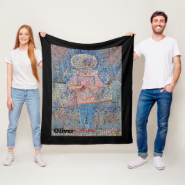 Manta Polar Nombre personalizado del niño con vestido brillant