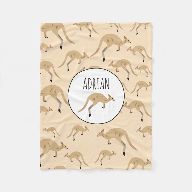 Manta Polar Nombre personalizado del patrón canguro australian (Anverso)
