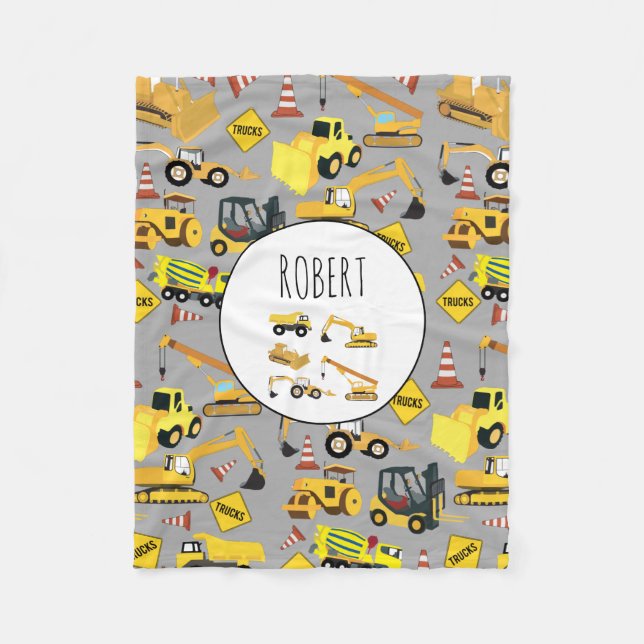 Manta Polar Nombre personalizado del patrón de camiones de con (Anverso)