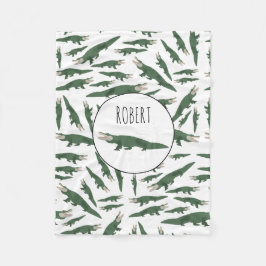 Manta Polar Nombre personalizado del patrón de cocodrilo del l