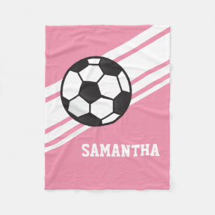 Manta Polar Nombre personalizado deportes rosados del balón de