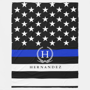 Manta Polar Nombre personalizado diseñado policía de la