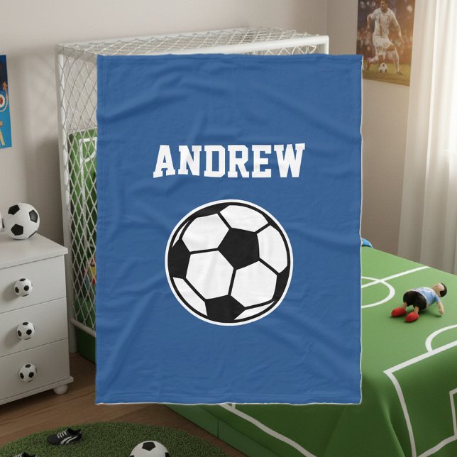 Manta Polar Nombre personalizado: frazada de futbol (soccer fleece blanket)