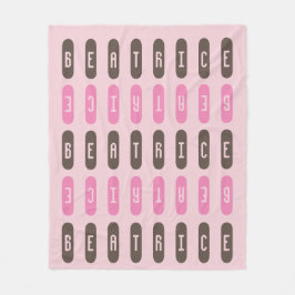 Manta Polar Nombre personalizado geométrico moderno de gris ro