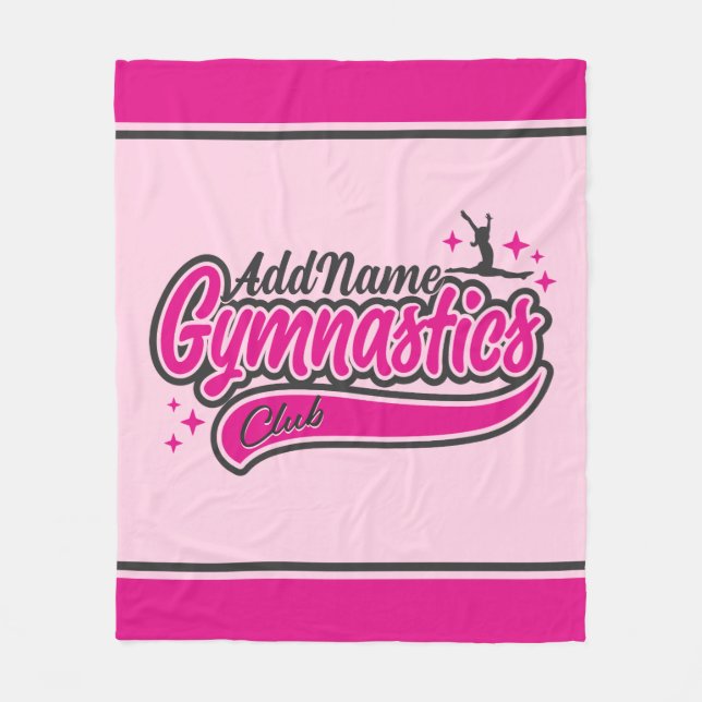 Manta Polar NOMBRE personalizado Gimnasia de salto dividido de (Anverso)