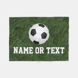 Manta Polar Nombre Personalizado Green Grass Soccer Boys