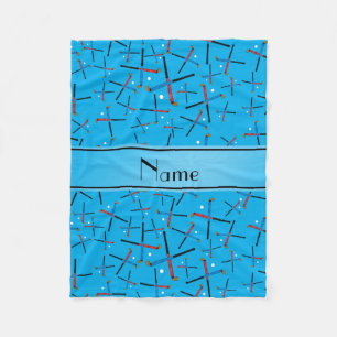 Manta Polar Nombre personalizado hockey sobre hierba azul ciel