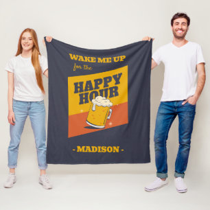 Manta Polar Nombre personalizado Hora feliz