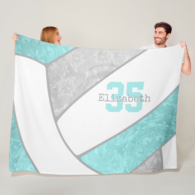 Manta Polar nombre personalizado jersey número de voleibol gri (In situ)