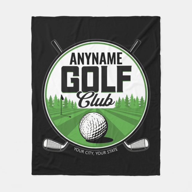 Manta Polar NOMBRE Personalizado Jugador del Club de Golf Golf (Anverso)