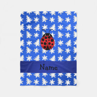Manta Polar Nombre personalizado ladybug árboles de copos de n