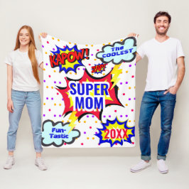 Manta Polar Nombre personalizado Libro de historietas Super Ma