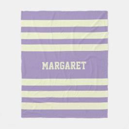 Manta Polar Nombre personalizado moderno elegante púrpura blan