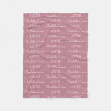 Nombre personalizado moderno Fleece Baby Blanket