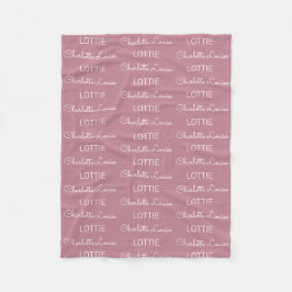 Manta Polar Nombre personalizado moderno Fleece Baby Blanket