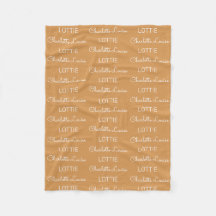 Nombre personalizado moderno Fleece Baby Blanket