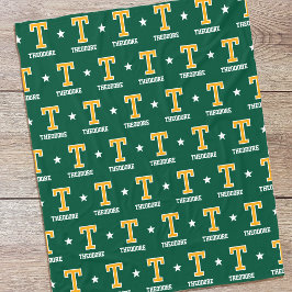 Manta Polar Nombre personalizado Monogramado Star Gold Green