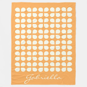 Manta Polar Nombre Personalizado Mostaza Amarillo Cálido Geomé