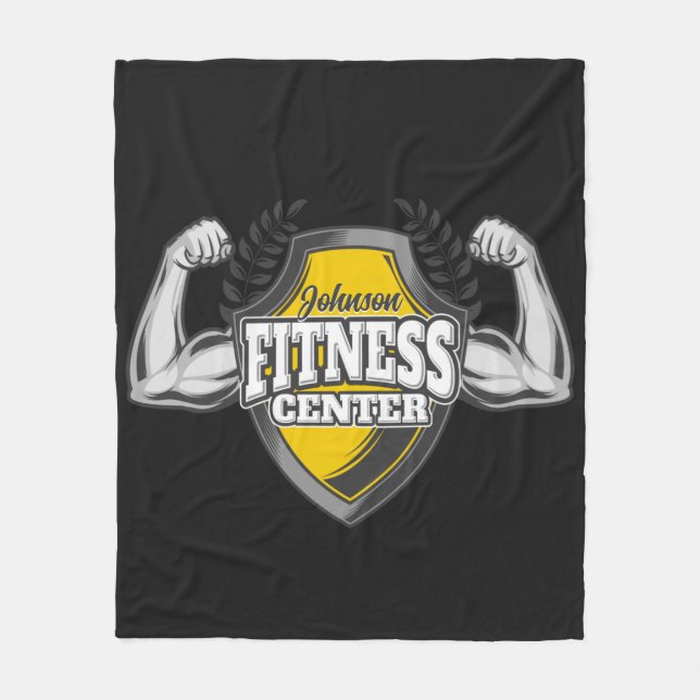 Manta Polar NOMBRE Personalizado Músculo entrenador de fitness (Anverso)