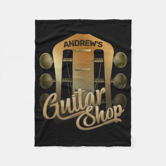 Manta Polar NOMBRE Personalizado Músico de Tienda de Música Ro (Anverso)