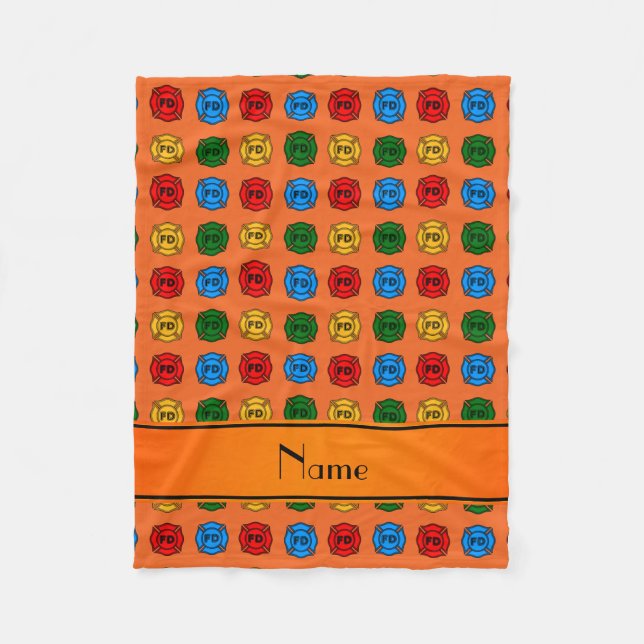 Manta Polar Nombre personalizado naranja símbolos del departam (Anverso)