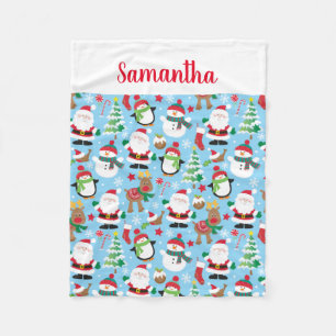 Manta Polar Nombre personalizado Navidades de niños personali